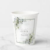 Stamblauw Eucalyptus Botanisch Vrijgezellenfeest Papieren Bekers (Voorkant)