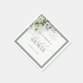 Stamblauw Eucalyptus Botanisch Vrijgezellenfeest Servet (Hoek)