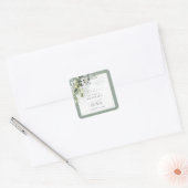Stamblauw Eucalyptus Botanisch Vrijgezellenfeest Vierkante Sticker (Envelop)