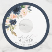 Stamblauw Eucalyptus Botanisch Vrijgezellenfeest Wijnglaslabel (Achterkant)