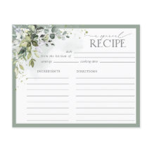 Stamblauw Eucalyptus Botanische douche Recipe Kaar