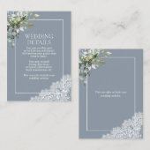 Stamblauw Eucalyptus Botanische kant — Gegevens Informatiekaartje (Voorkant / Achterkant)