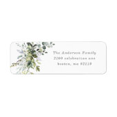 Stamblauw Florals Return Address Label (Voorkant)