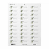 Stamblauw Florals Return Address Label (Full Sheet)