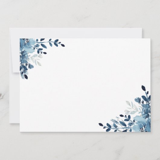 Stamblauw Kaart van de Floral Blank (Voorkant)