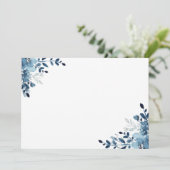 Stamblauw Kaart van de Floral Blank (Staand voorkant)