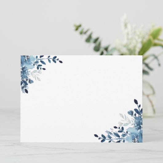 Stamblauw Kaart van de Floral Blank (Staand voorkant)