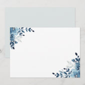Stamblauw Kaart van de Floral Blank (Voorkant / Achterkant)