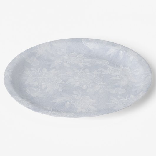 Stamblauw krijt wegwerpbare Borden Papieren Bordje (Gekanteld)