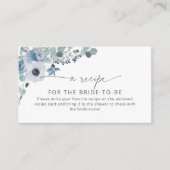 Stamblauw recept informatiekaartje (Voorkant)