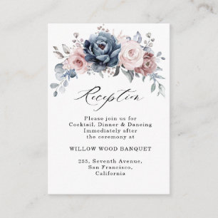 Stamblauw Roos roze laat ontvang Informatiekaartje