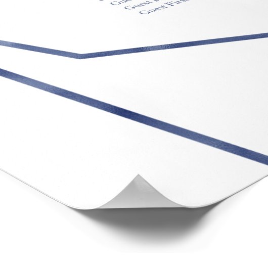 Stamblauw Vrijgezellenfeest Poster (Hoek)