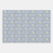 Stamblauw Waterverf — kartonnen papierbladen Inpakpapier Vel (Voorkant 3)