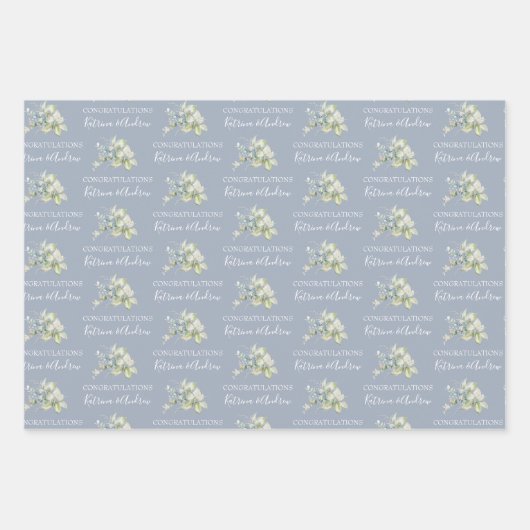 Stamblauw Waterverf — kartonnen papierbladen Inpakpapier Vel (Voorkant 3)