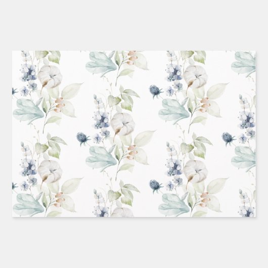 Stamblauw Waterverf — kartonnen papierbladen Inpakpapier Vel (Voorkant)