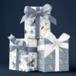 Stamblauw Waterverf — kartonnen papierbladen Inpakpapier Vel<br><div class="desc">Viel elke speciale gelegenheid om deze prachtige,  stoffige blauwe waterverf inpakpapierset te vieren! Ideaal voor valbruiloften of vrijgezellenfeesten!</div>