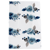 Stamblauwe bloem medium cadeauzakje (Achterkant)