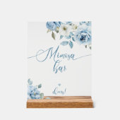 Stamblauwe staafje Mimosa Acryl Bord (Voorkant)