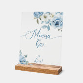 Stamblauwe staafje Mimosa Acryl Bord (Hoek)