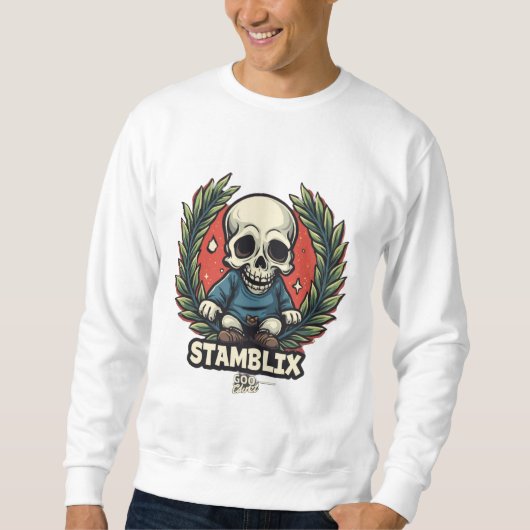 STAMBLIX Skull Graphic Sweater Sophisticated Fashi (Voorkant)