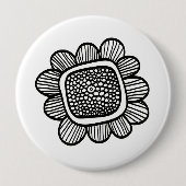 Stambloem Ronde Button 4,0 Cm (Voorkant)