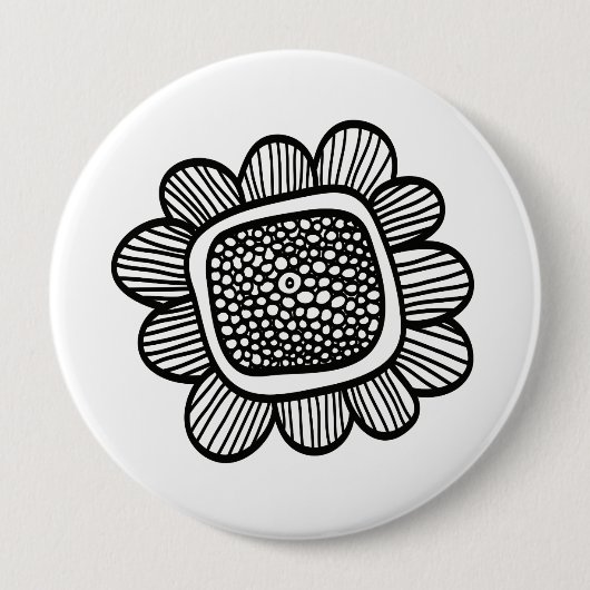 Stambloem Ronde Button 4,0 Cm (Voorkant)
