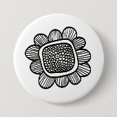 Stambloem Ronde Button 7,6 Cm (Voorkant)