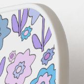 Stambloemen blauw en Paarse Pickleball Paddle (Links Detail)