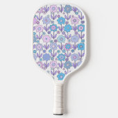 Stambloemen blauw en Paarse Pickleball Paddle (Achterkant)