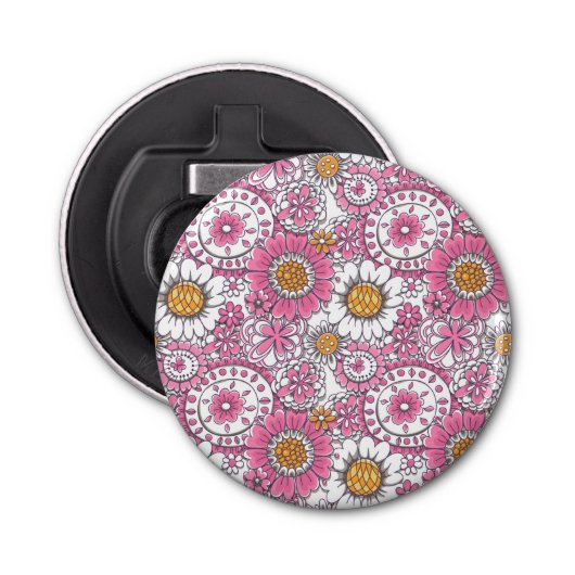 Stambloemen Button Flesopener (Voorkant)