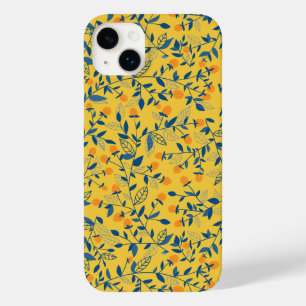 Stambloemen in blauw en geel Case-Mate iPhone 14 plus hoesje