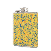 Stambloemen in blauw en geel heupfles (Links)