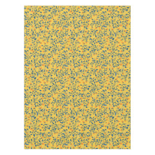 Stambloemen in blauw en geel tafelkleed