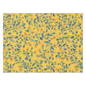 Stambloemen in blauw en geel tafelkleed (Voorkant (Horizontaal))
