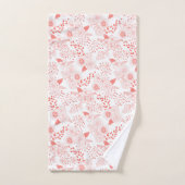 Stambloemen in levend koraal bad handdoek (Handdoek)