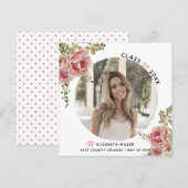 Stambloemen roos Klasse 2023 Foto afstuderen 2023 Aankondiging (Voorkant / Achterkant)