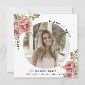 Stambloemen roos Klasse 2023 Foto afstuderen 2023 Aankondiging (Voorkant)