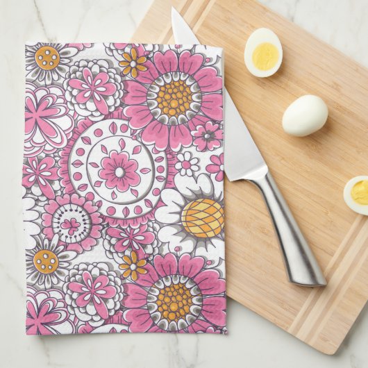 Stambloemen Theedoek (Quarter Fold)