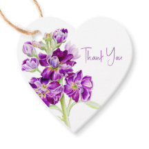 Stambloemen waterverf kunst paars bedankt