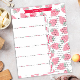 Stamboekplanner- en winkellijstpatroon notitieblok