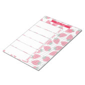 Stamboekplanner- en winkellijstpatroon notitieblok (Schuin)