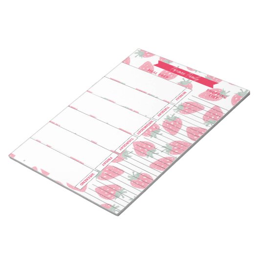 Stamboekplanner- en winkellijstpatroon notitieblok (Schuin)