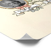 Stamboom 3 generaties Elegant Vintage Poster (Hoek)