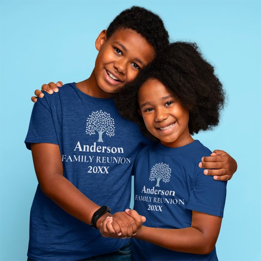 stamboom aangepaste naam en jaar familiereünie t-shirt