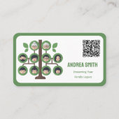 stamboom aangepaste QR-code Visitekaartje (Voorkant)