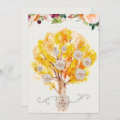 Stamboom Esdoornbladeren Genealogie Verwantschap K Bedankkaart (Voorkant / Achterkant)