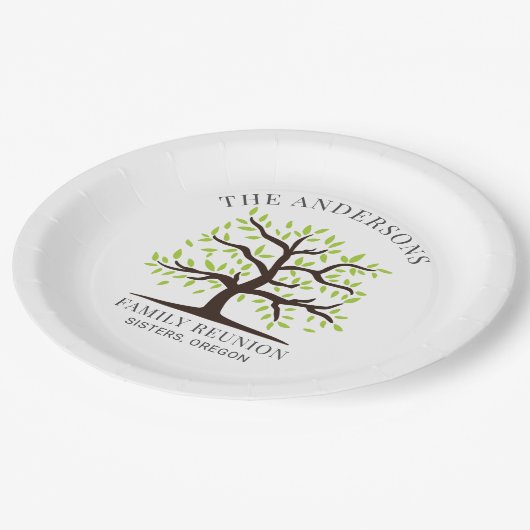 Stamboom Familie Reünie Maatwerk Papieren Bordje (Gekanteld)