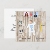 Stamboom ⎮ geboorteplaats aankondiging (Voorkant / Achterkant)