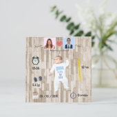 Stamboom ⎮ geboorteplaats aankondiging (Staand voorkant)