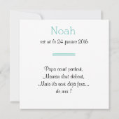 Stamboom ⎮ geboorteplaats aankondiging (Achterkant)